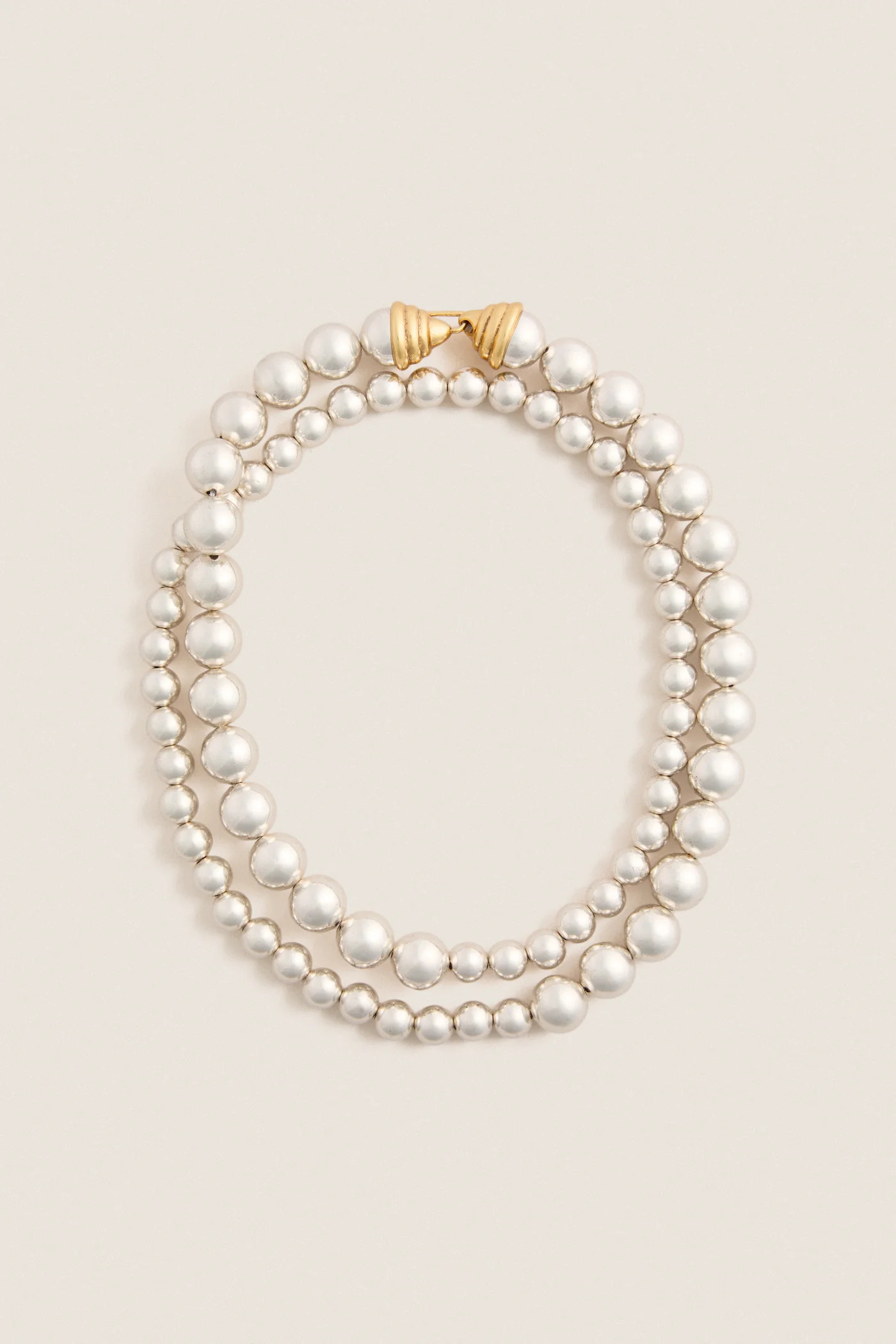 Silver Double Strand Celine Necklace | Tuckernuck (US)