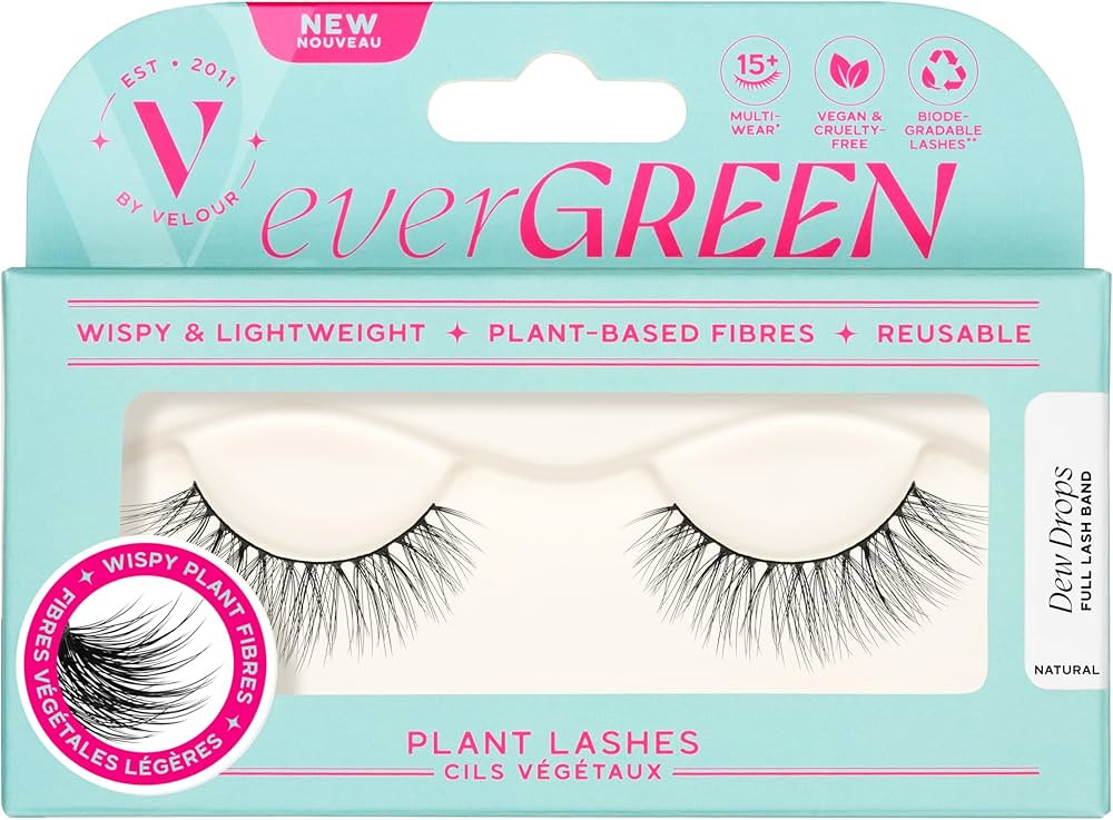 everGREEN Plant Lashes, Full Band, Strip Lashes, Natural Wispy Eyelashes, Fake Eyelashes, Plant B... | Amazon (US)