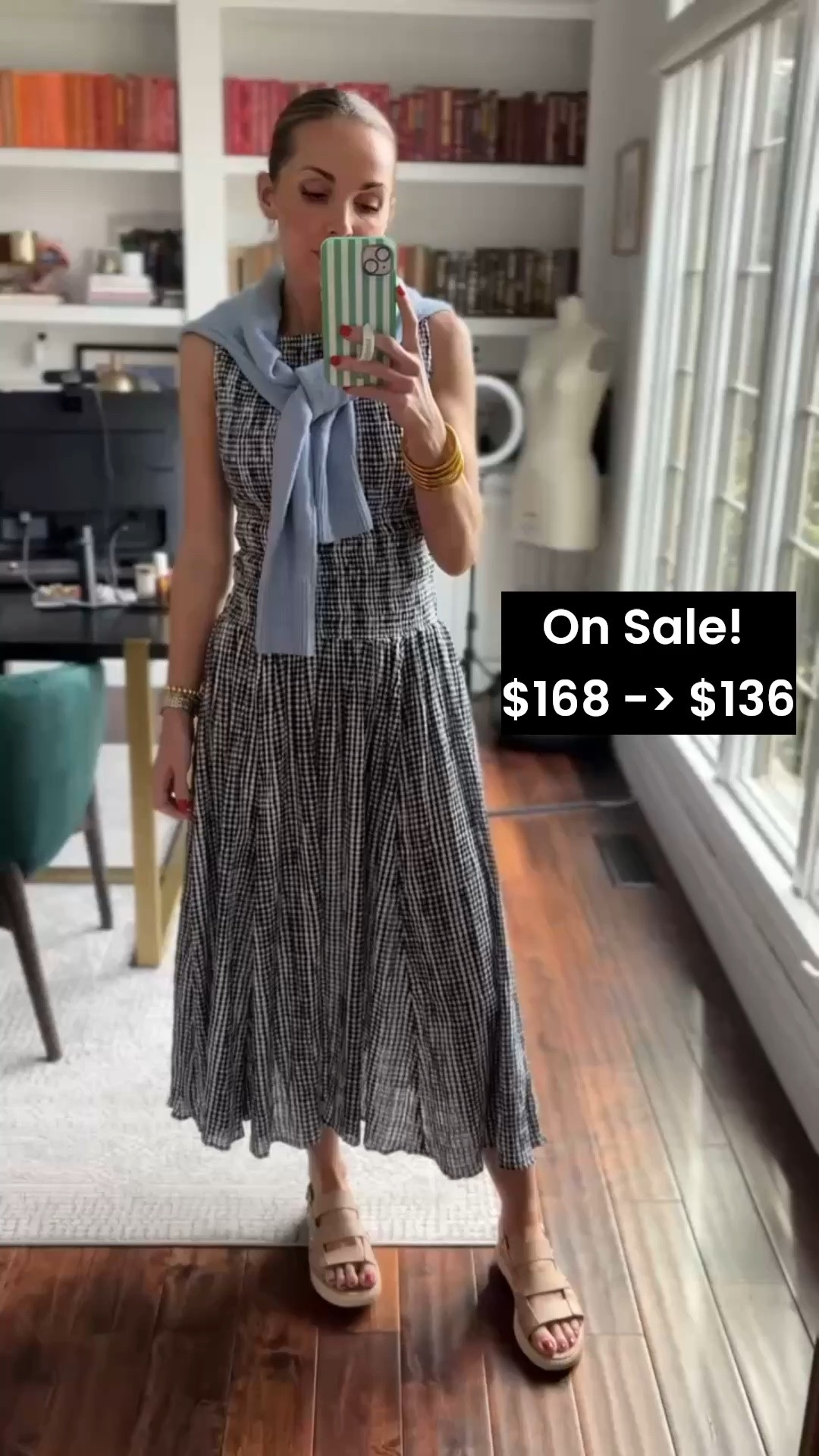 @jcrew dress that is lightweight and flowy is on sale and a perfect piece to carry you into the fall as well. Get your true size