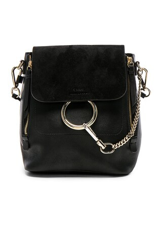 Chloe Small Faye Suede & Calfskin Backpack in Black | FWRD 