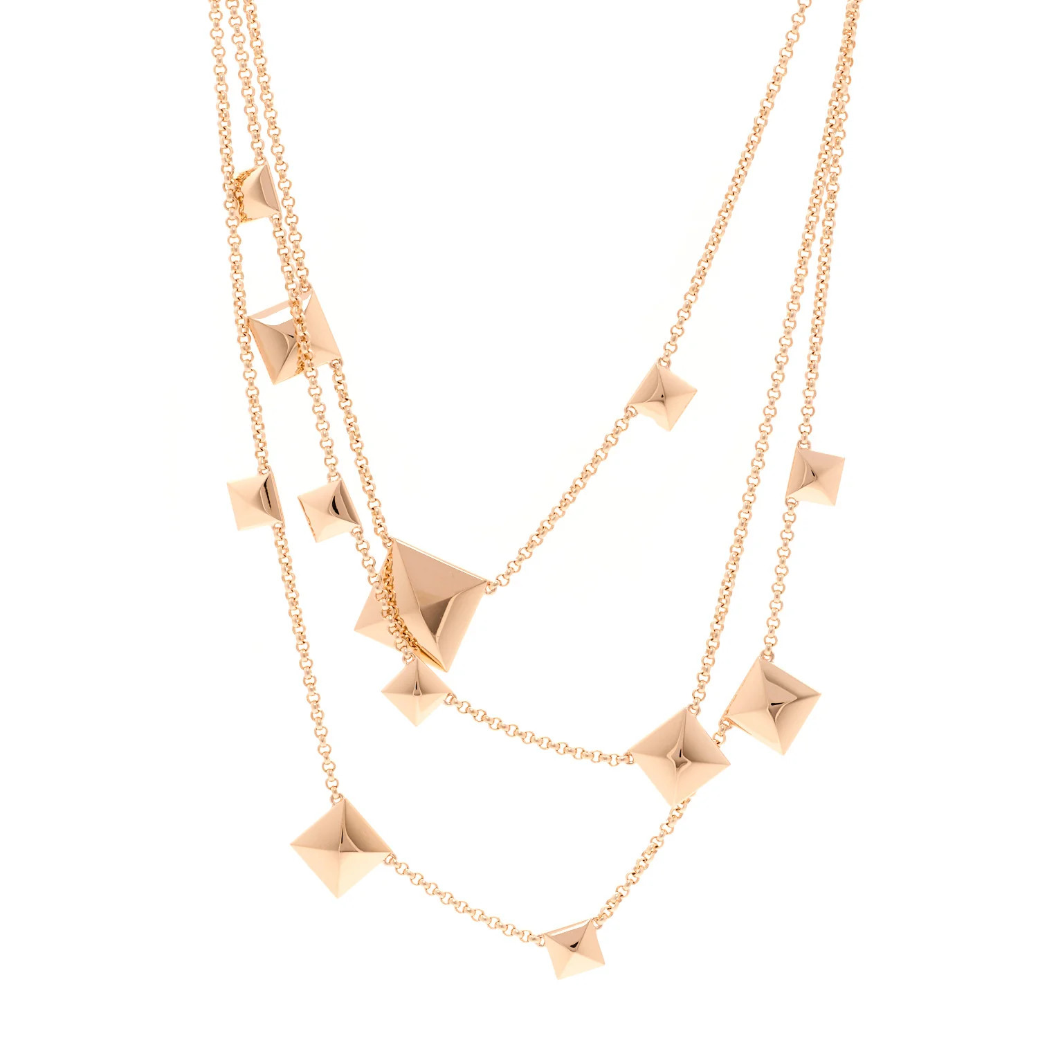 18K Rose Gold Clou d'H Multistrand Necklace | FASHIONPHILE (US)