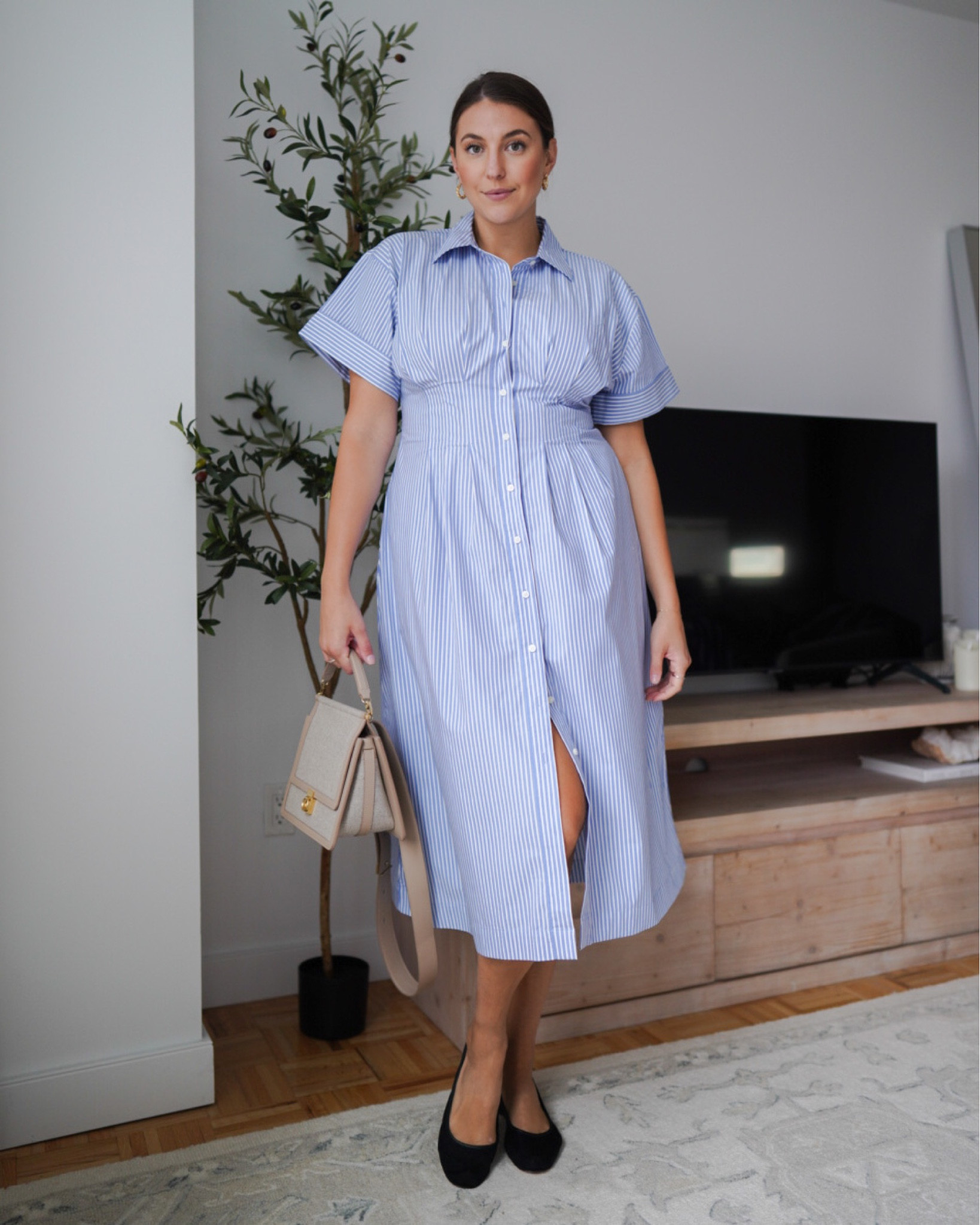 J crew dress, j crew sale, j crew linen dress, transitional outfit, ballet flats, black ballet flats, shirt dress, 

#LTKFind #LTKBacktoSchool #LTKSeasonal