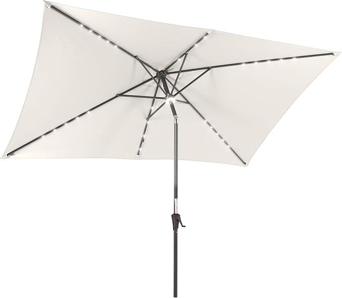 10x6.5FT Solar LED Patio Umbrella,Yard Umbrella,Outdoor Market Umbrella | Amazon (US)