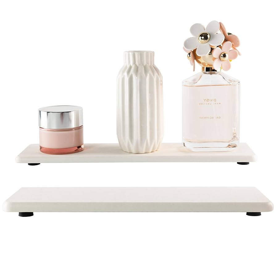 2 Pcs Water Absorbing Stone Trays, Kitchen/Bathroom Sink Soap Dish, Diatomite Tray Used for Hand ... | Amazon (US)