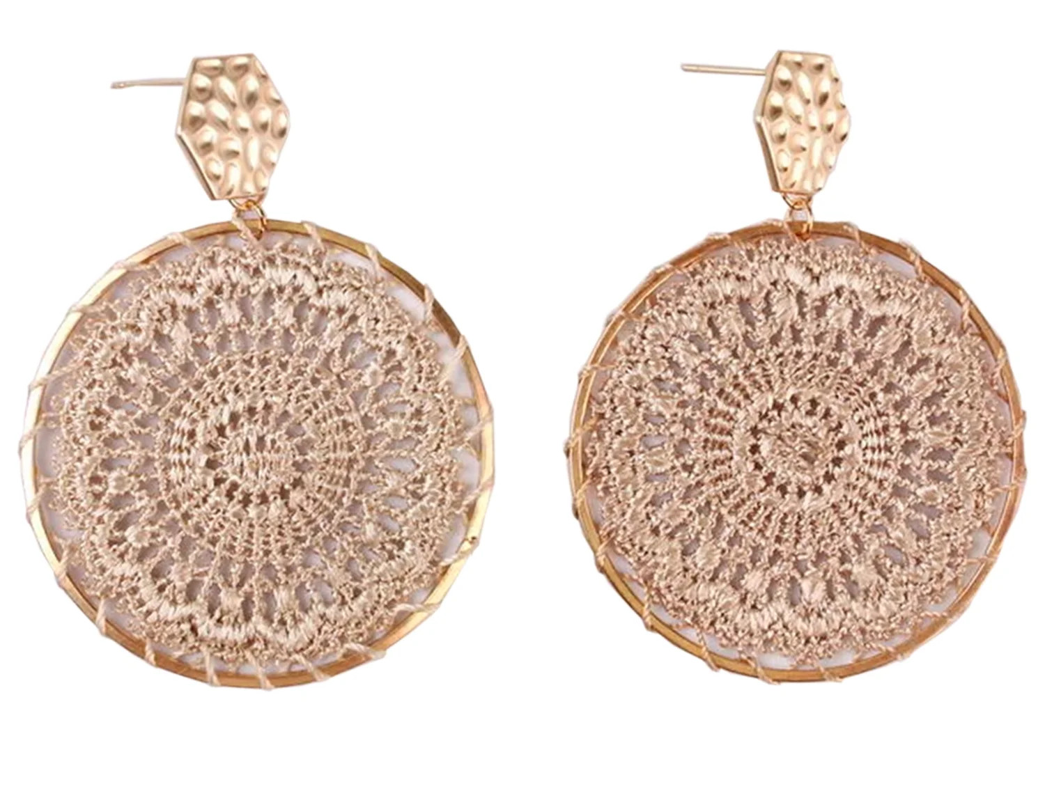 StylesILove Women Unique Boho Crochet Pendant Metal Stud Drop Earrings Statement Wedding Special ... | Walmart (US)