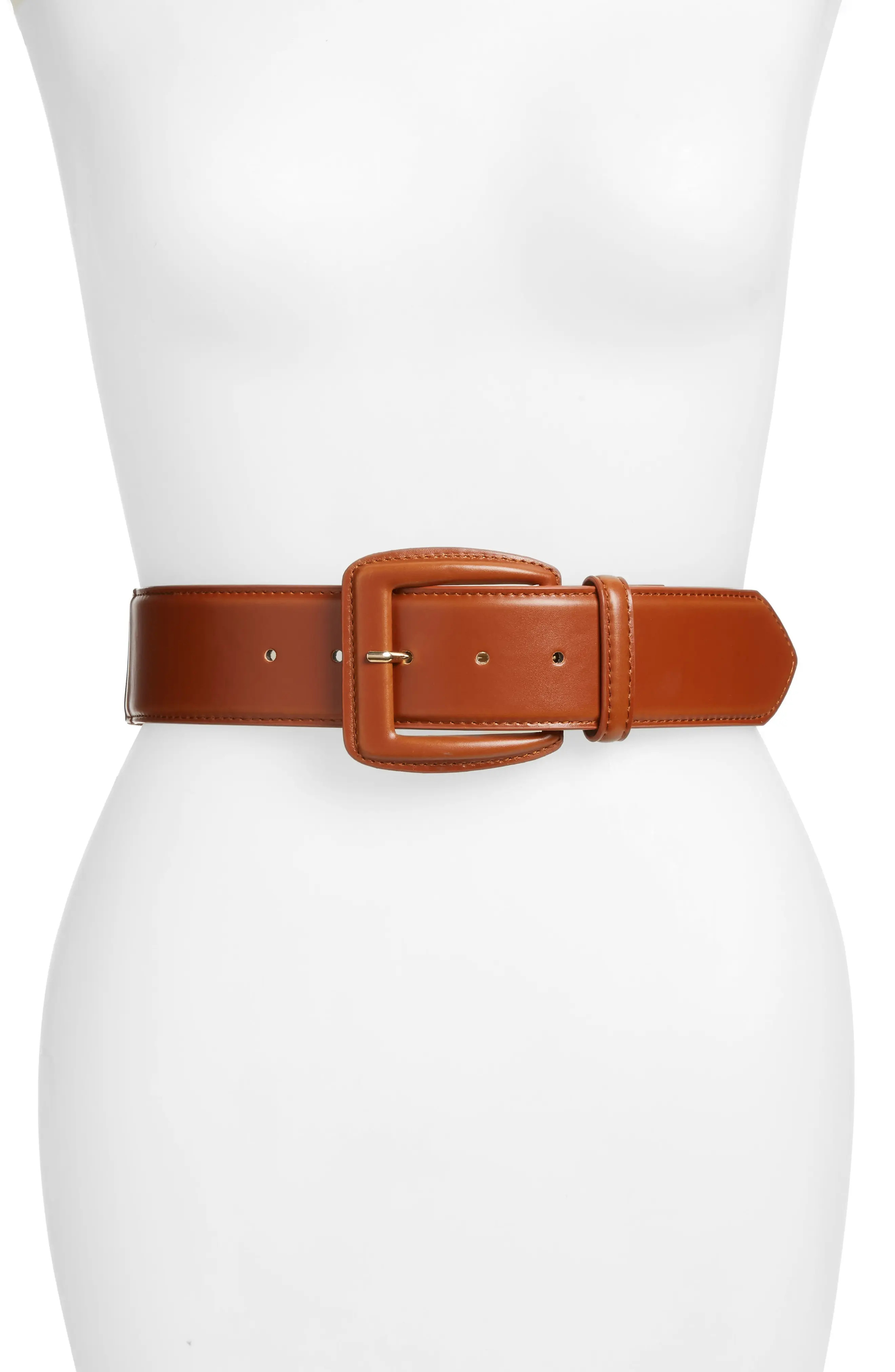 Halogen® Faux Leather Stretch Belt | Nordstrom