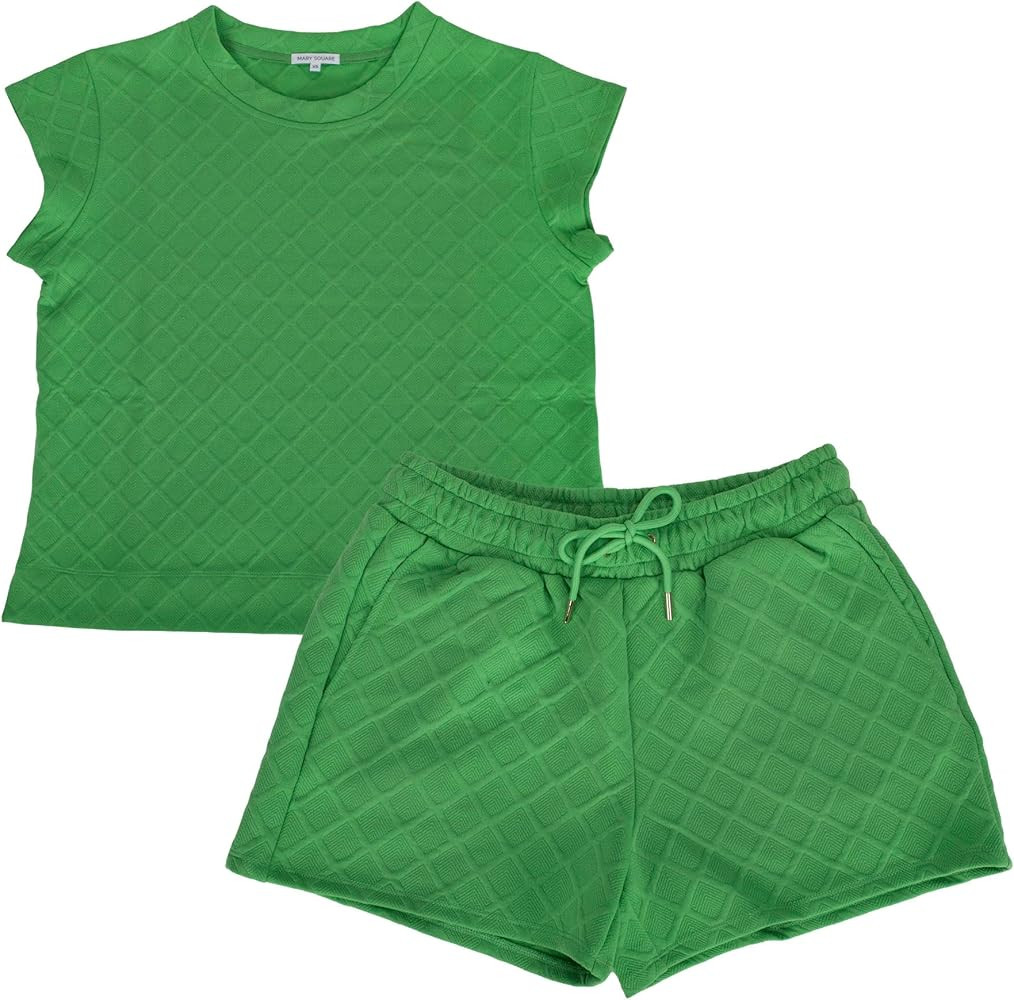 Claire Lattice Design, On-The-Go, Polyester Blend Women's Versatile Leisure Short Set | Amazon (US)