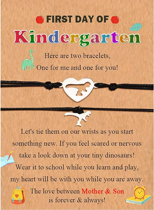 Back to School First Day of School Kindergarten Preschool 1st 2nd Grade Bracelets Gifts, Set of 2... | Amazon (US)
