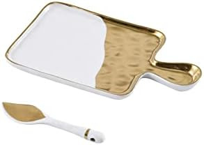 Pampa Bay Get Gifty White and Gold Porcelain Serving Tray | Amazon (US)