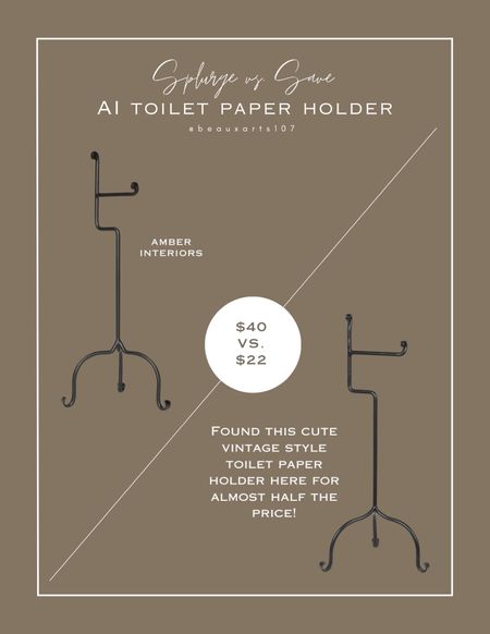 Shop this cute vintage style toilet paper holder from Amber Interiors for almost half the price here! 

#LTKFindsUnder50 #LTKSaleAlert #LTKHome