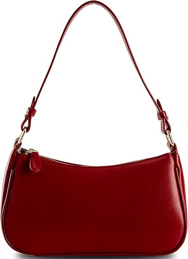 Small Shoulder Bag for women Clutch Purse Handbag with 2 Removable Straps and Zipper Closure Cros... | Amazon (US)