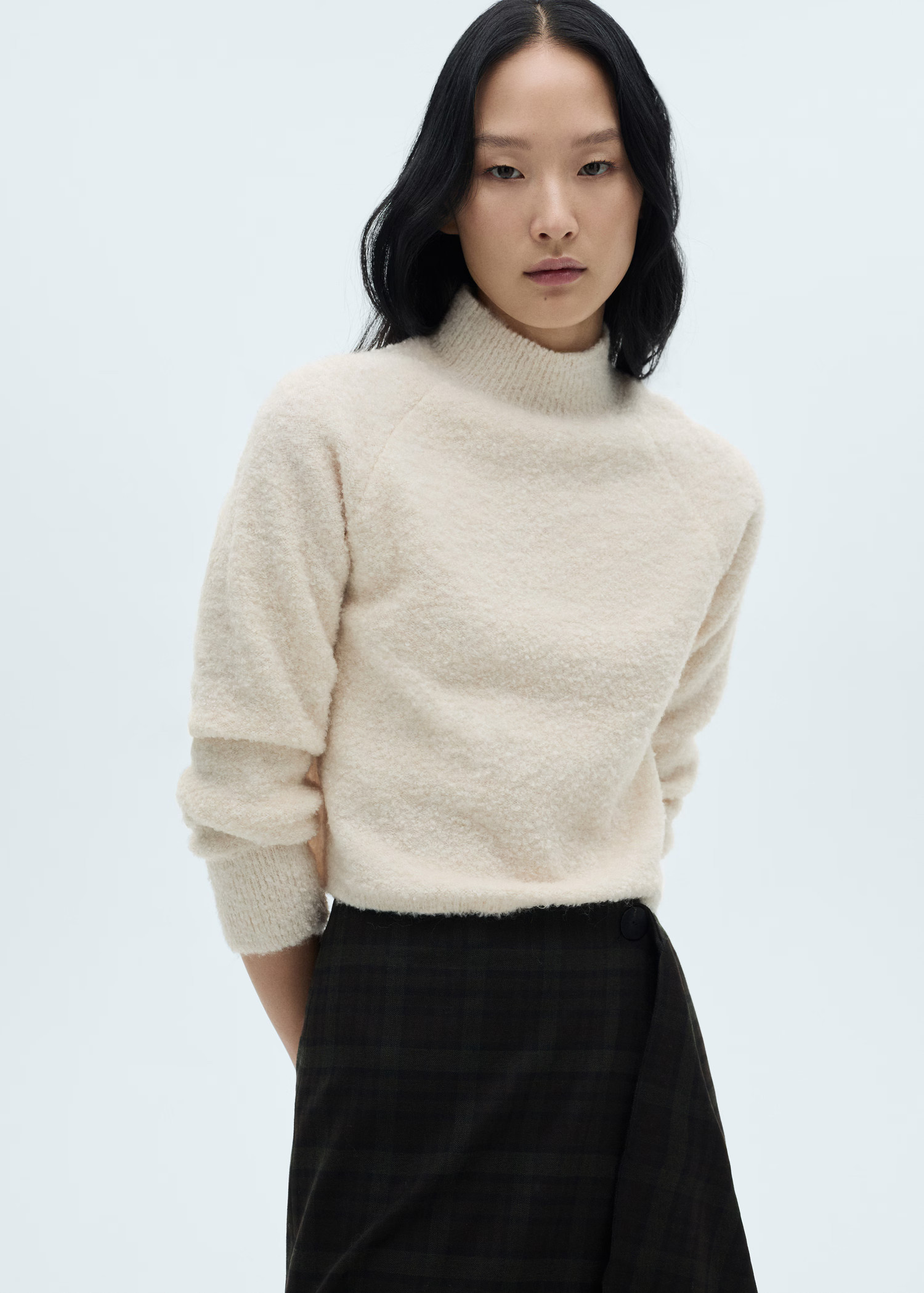Perkins-neck bouclé sweater | Mango (US/MX/AU)