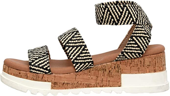 CUSHIONAIRE Women's Naomi Cork Wedge Sandal +Wide Widths Available | Amazon (US)