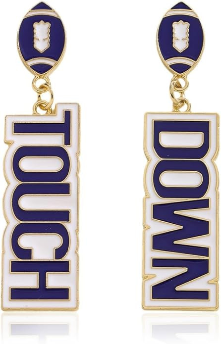 Football Stud Earrings for Women Game Day Sporty Jewelry Football Team Spirit Accessories Outfits... | Amazon (US)