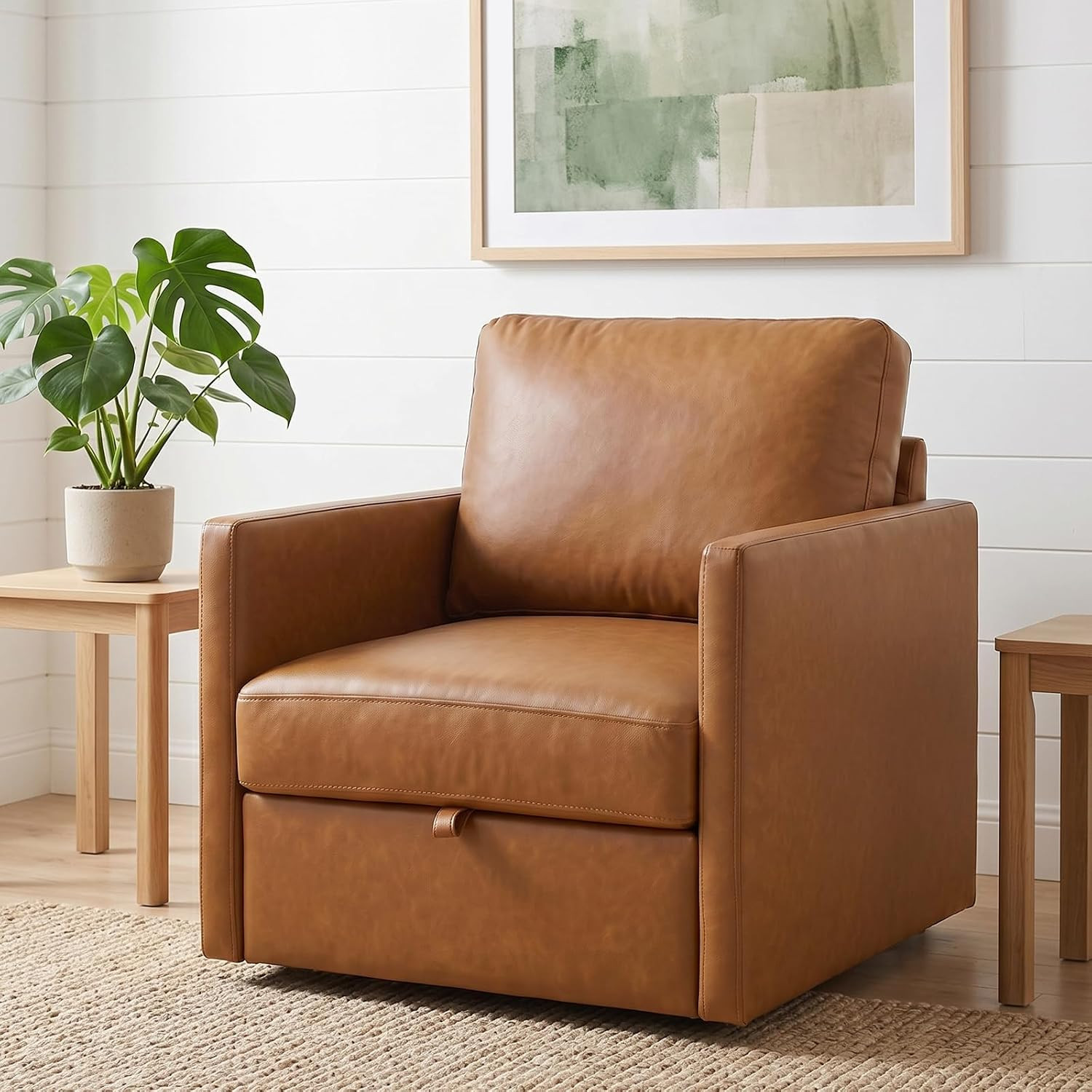 Swivel Accent Chair with Storage, Mid Century Living Room Chairs | Amazon (US)
