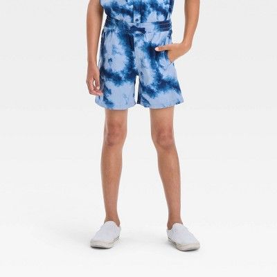 Boys' Woven Tie-Dye 'Above the Knee' Pull-On Shorts - Cat & Jack™ Light Blue | Target