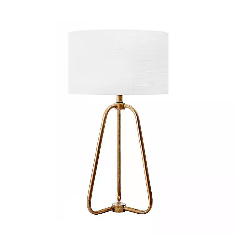 Gold Curved Tripod Table Lamp | Kirkland's Home