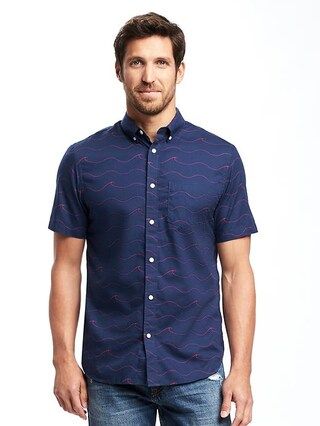 Old Navy Slim Fit Classic Poplin Shirt For Men Size XXXL Big - Navy blue | Old Navy US
