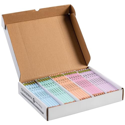 Ticonderoga Wood-Cased Pencils, Pre-Sharpened, 2 HB Soft, Pastel Colors, 150 Count | Amazon (US)