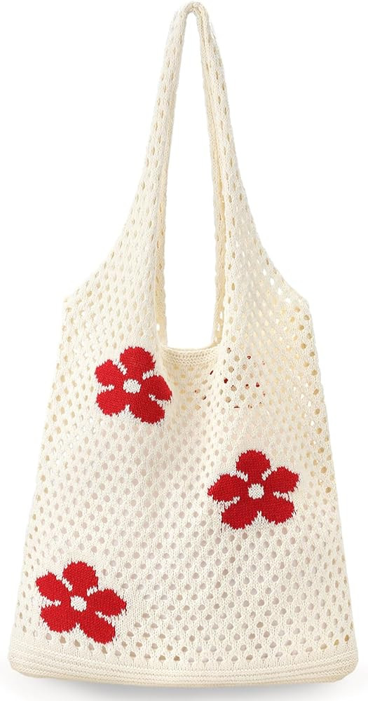 hatisan Crochet Bags for Women Summer Beach Tote Bag Aesthetic Tote Bag Hippie Bag Knit Bag | Amazon (US)