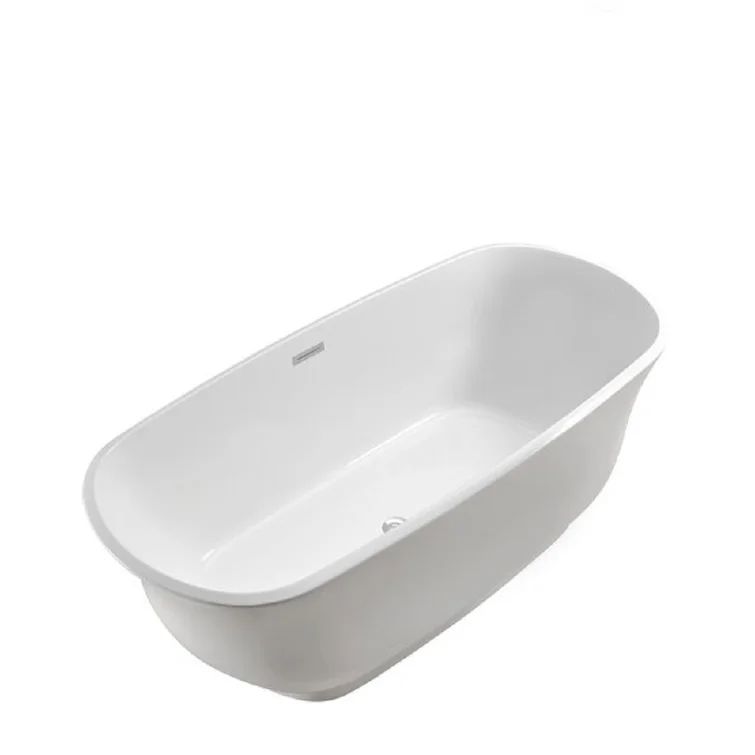 N-660-59FSWH-FM 59" x 28" Freestanding Soaking Acrylic Bathtub | Wayfair North America