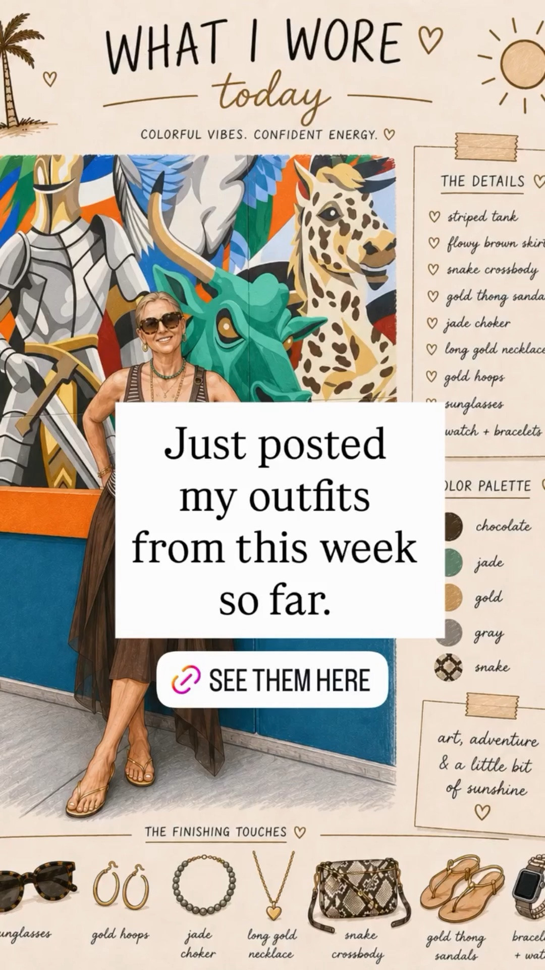 Just posted 
my outfits 
from this week 
so far.