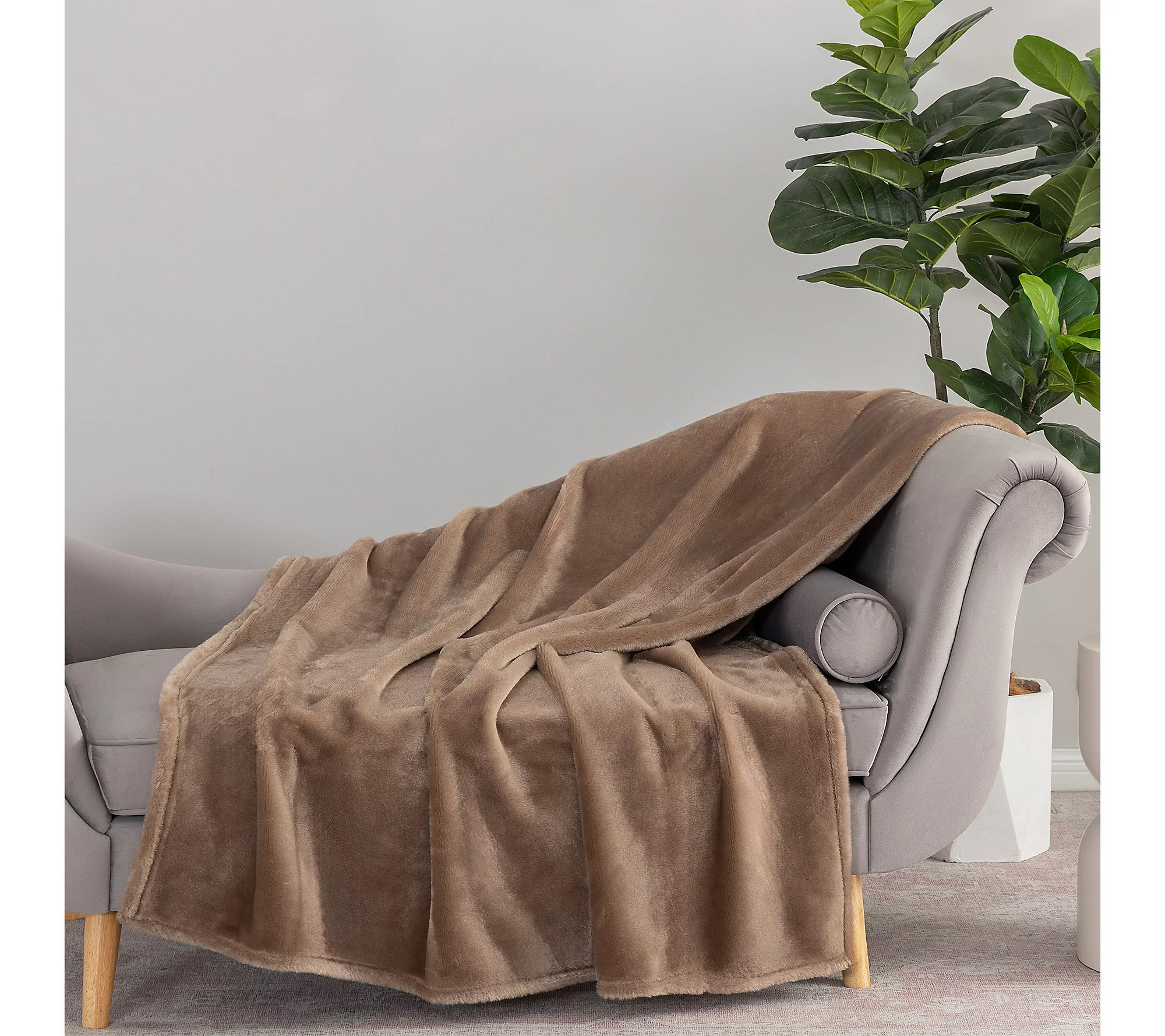 Berkshire 60x70 Shiny Grace Fur Throw | QVC