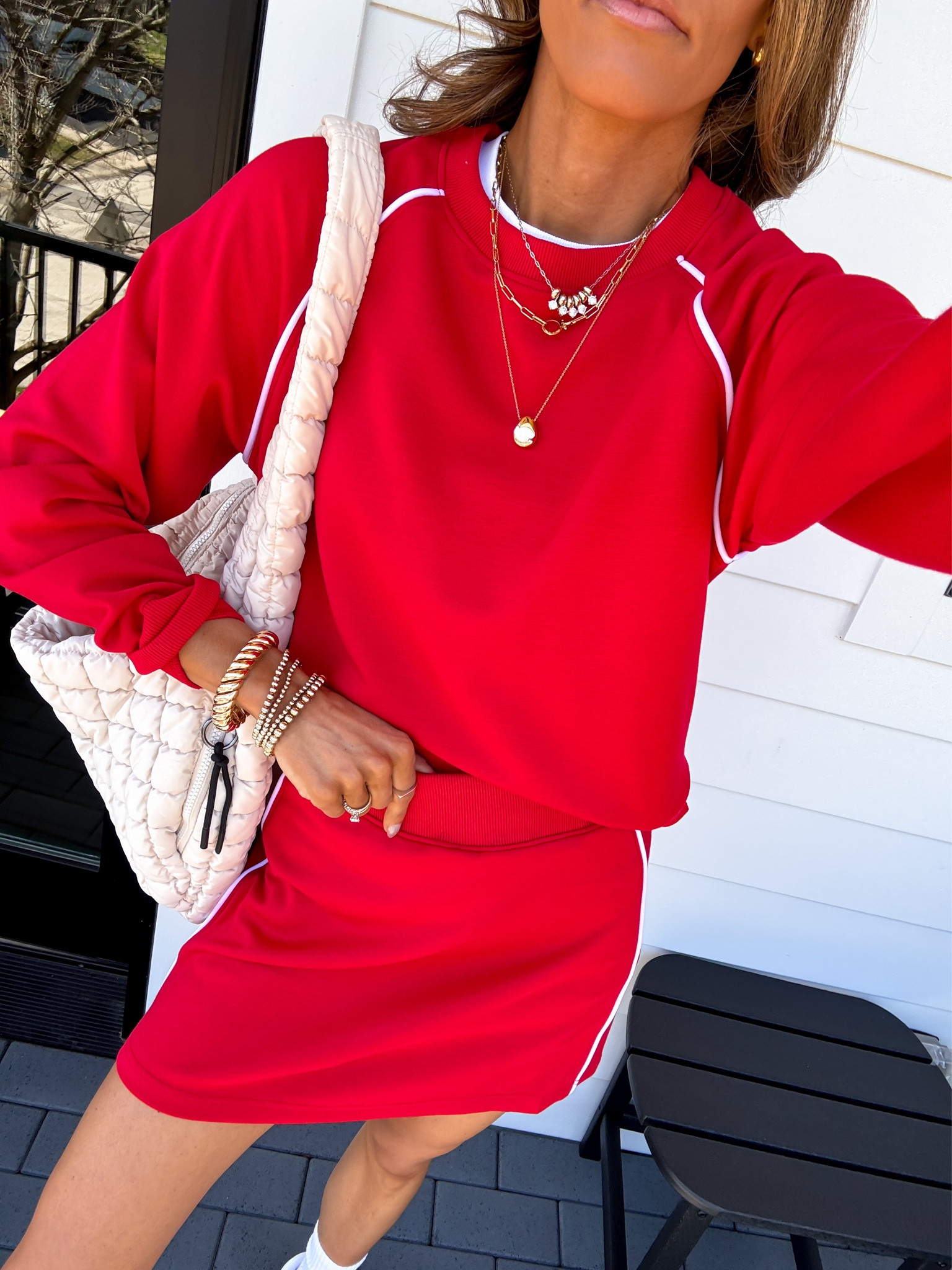 Wearing a xsmall amazon set with built in shorts 

#LTKdayinmylife #LTKActive #LTKfitnessgoals