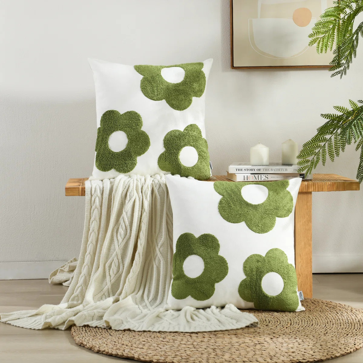 Pure Cotton Embroidery Throw Pillow | Wayfair North America