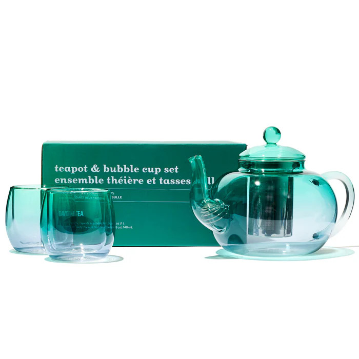 Northern Lights Glass Bubble Teapot & Bubble Cup Set | DAVIDsTEA