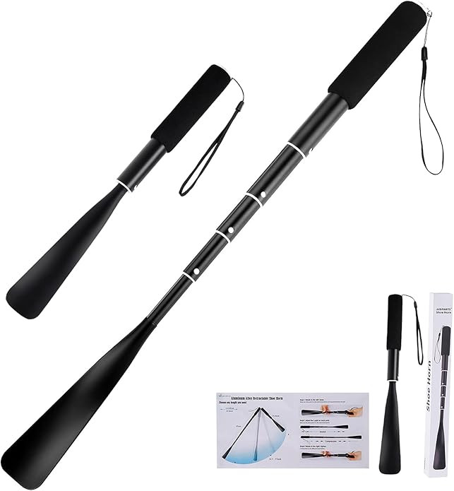 JJDPARTS Shoe Horn Long Handle,14.5"-37" Retractable Shoe Horn,Aluminum Shoe Horn For Men Women K... | Amazon (US)