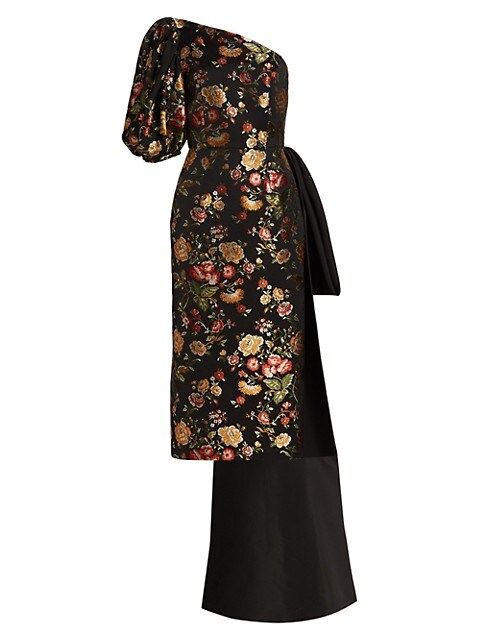 Drusa Floral Brocade Bow Dress | Saks Fifth Avenue