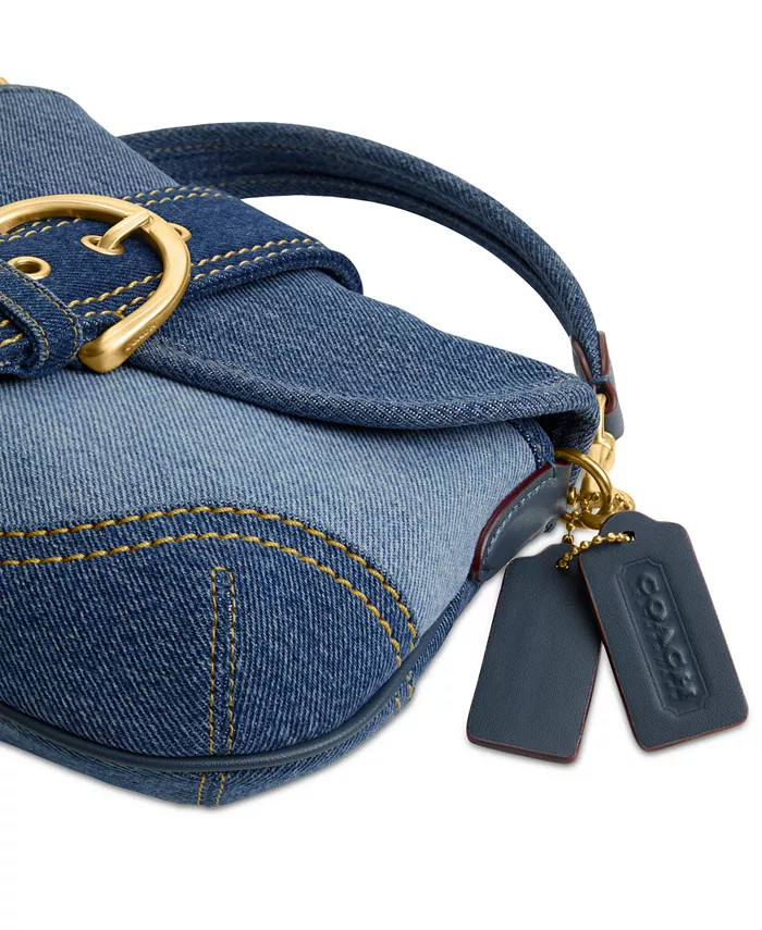 COACH Denim Shoulder Bag - Macy's | Macy's