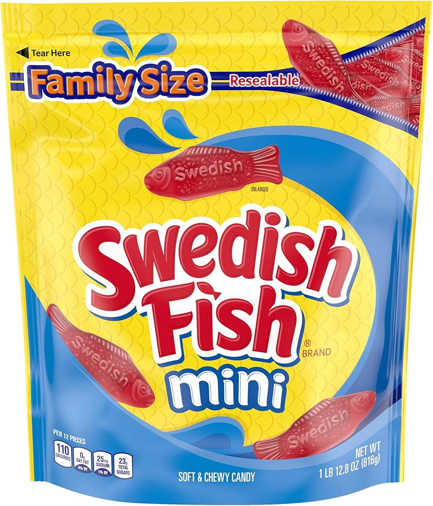 SWEDISH FISH Mini Soft & Chewy Candy, Family Size, 1.8 lb | Amazon (US)