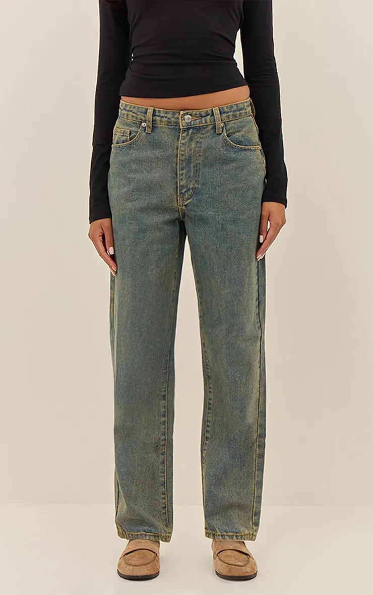 Jeans | Vintage High Waist Straight Leg Jeans | PrettyLittleThing | Debenhams UK