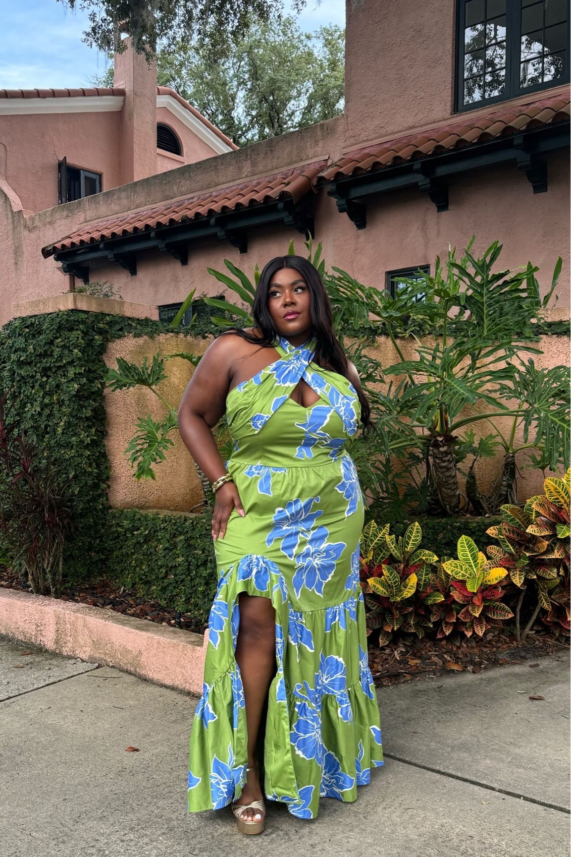 hutch floral halter maxi dress Armoire