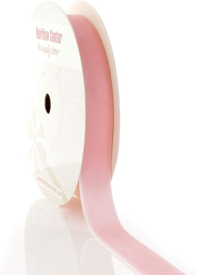 HBC 5/8" Velvet Ribbon 123 Pearl Pink 5 Yard | Amazon (US)