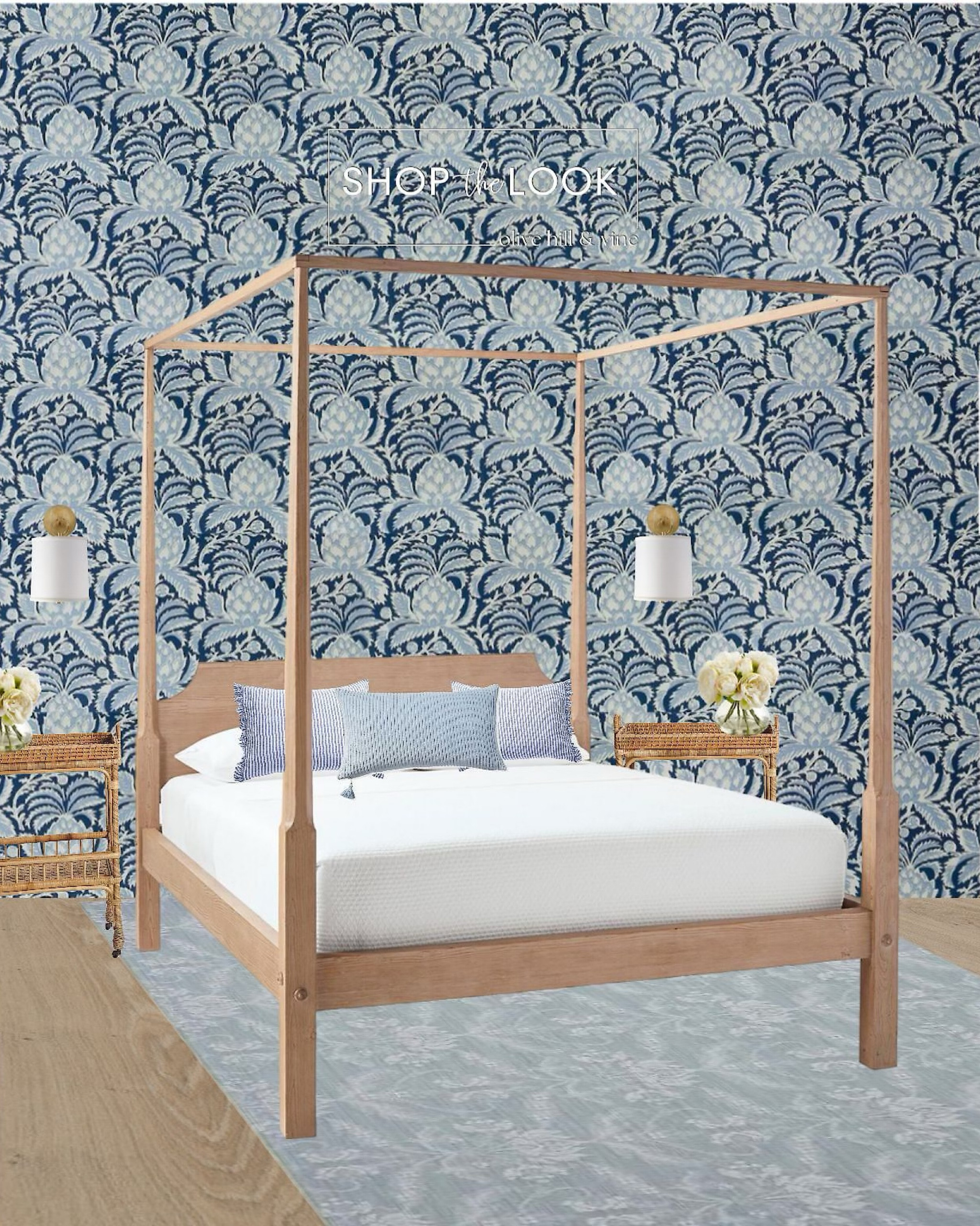 Indulge in luxury with this canopy bedroom collection, where elegance and comfort unite. The artichoke wallpaper brings timeless charm, making your space a stylish retreat. Transform your bedroom into a serene haven with this perfect pairing – the ultimate setting for your dreams. 

#LTKStyleTip #LTKFamily #LTKHome