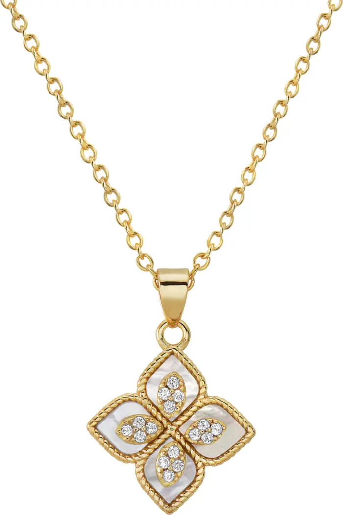 Renaissance Flower Crystal Pendant Necklace | Nordstrom Rack