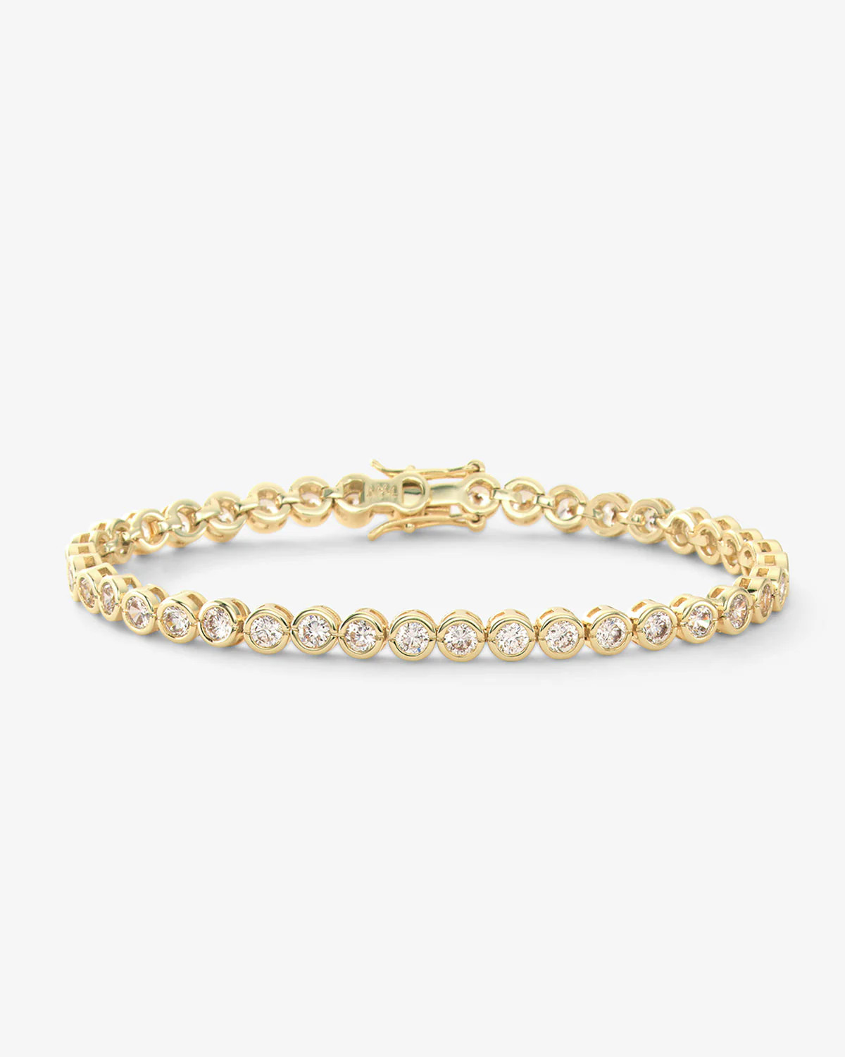 Baroness Tennis Bracelet - Gold|White Diamondettes | Melinda Maria Jewelry