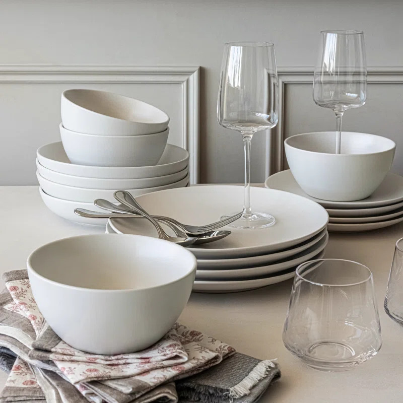 over&back Clear Modern Mouth-Blown Glassware - Set of 4 Contemporary Stem (Set of 4) | Wayfair North America