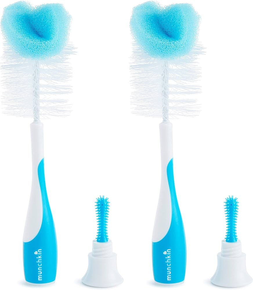 Munchkin Sponge Bottle Brush, Pack of 2, Blue | Amazon (US)