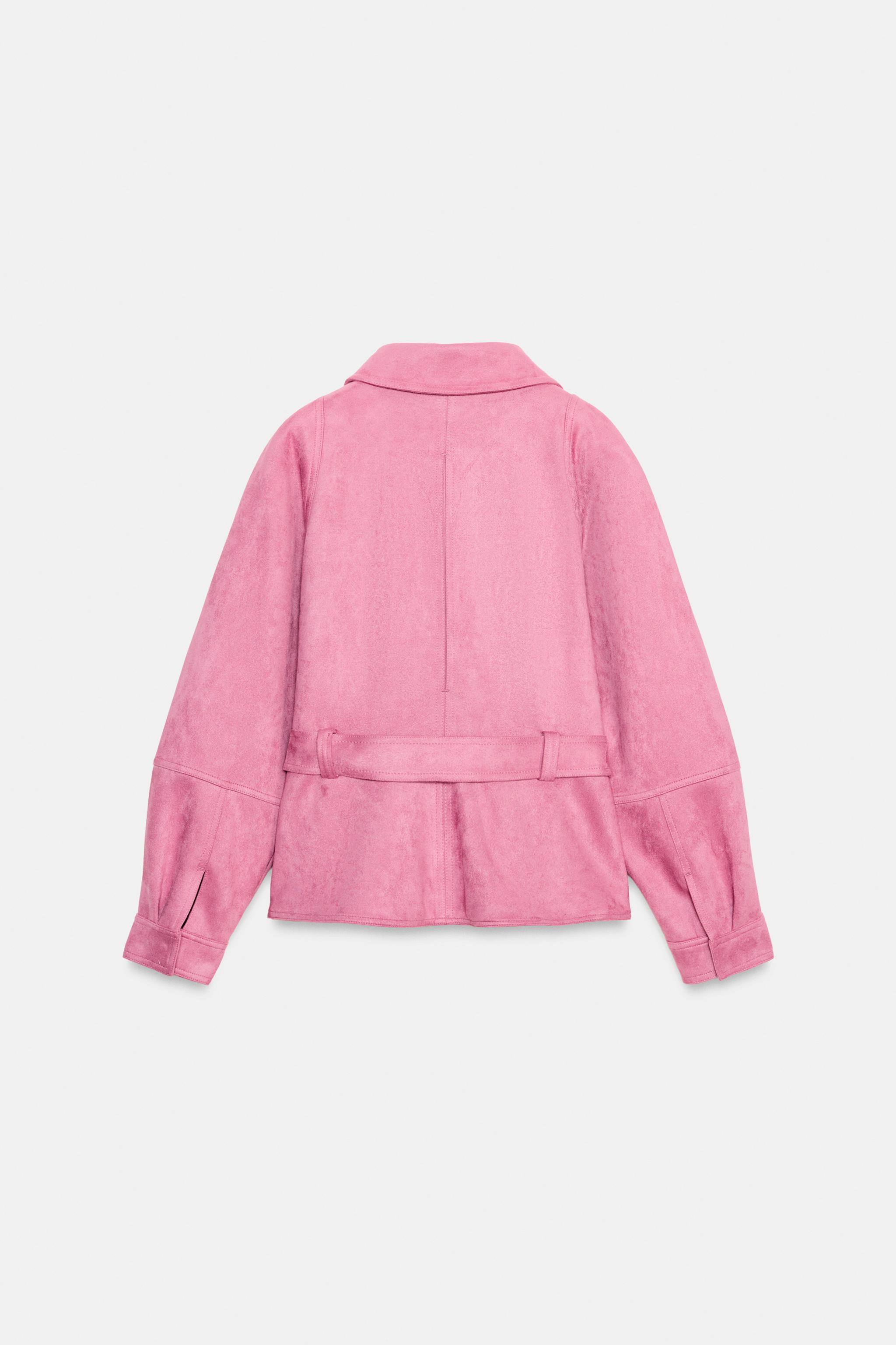 FAUX SUEDE BELTED JACKET | Zara US