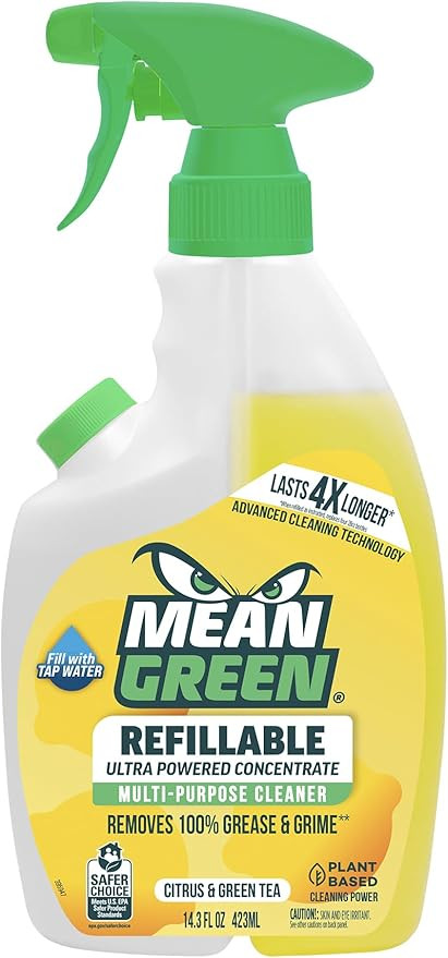 Mean Green Refillable Ultra Powered CONCENTRATE Multi Purpose Cleaner, Citrus & Green Tea, 14.3 f... | Amazon (US)