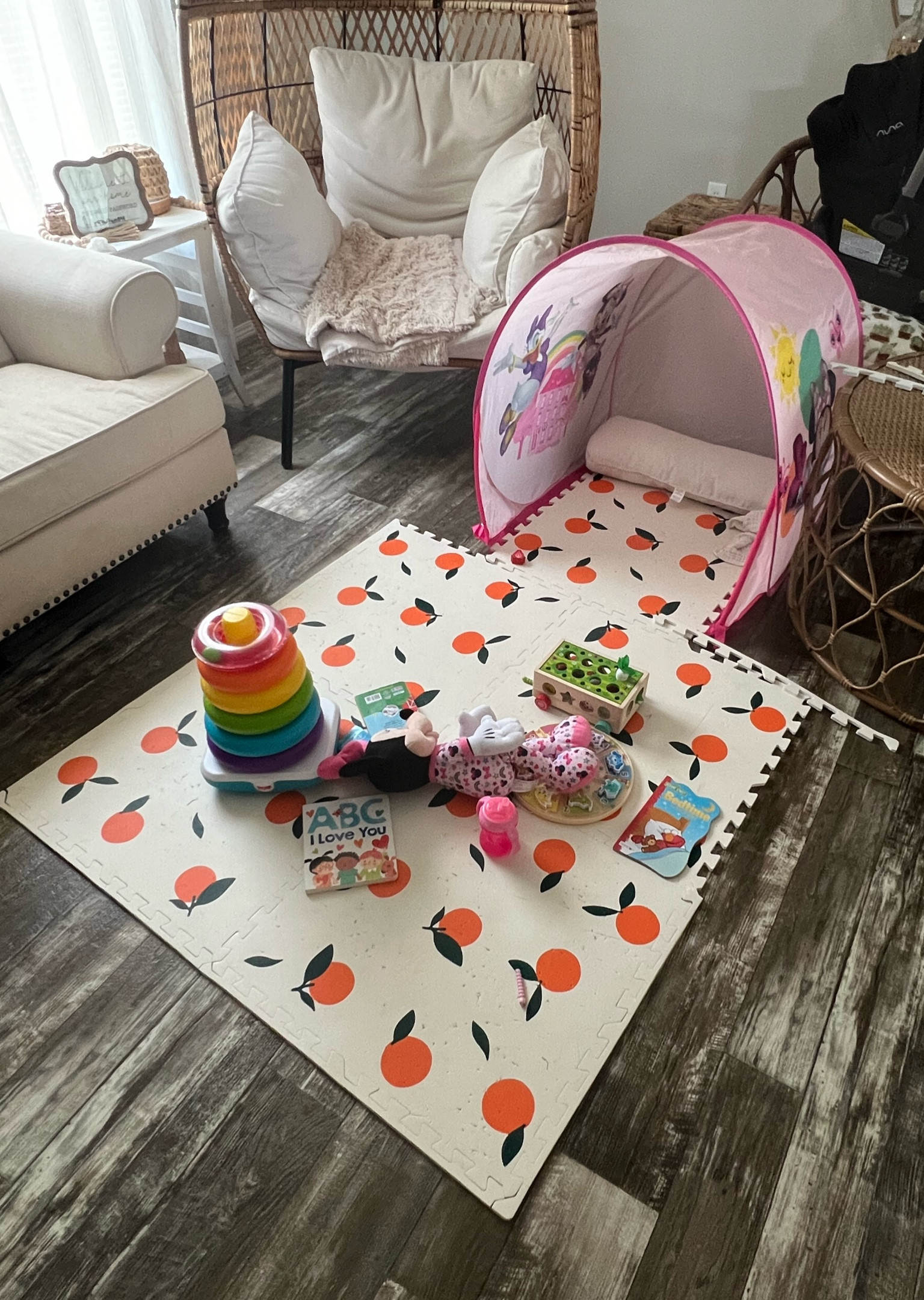 Living room set up for Avie 🍊

#LTKhome #LTKbaby #LTKkids