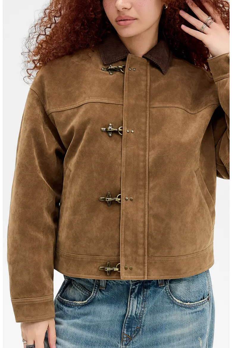 Clasp Faux Suede Jacket (Women) | Nordstrom | Nordstrom