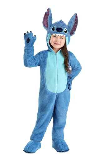 Stitch Halloween Costume For Toddlers | Officially Licensed Disney 626 Outfit, Blue Jumpsuit With Hood And Feet | Amazon (US)