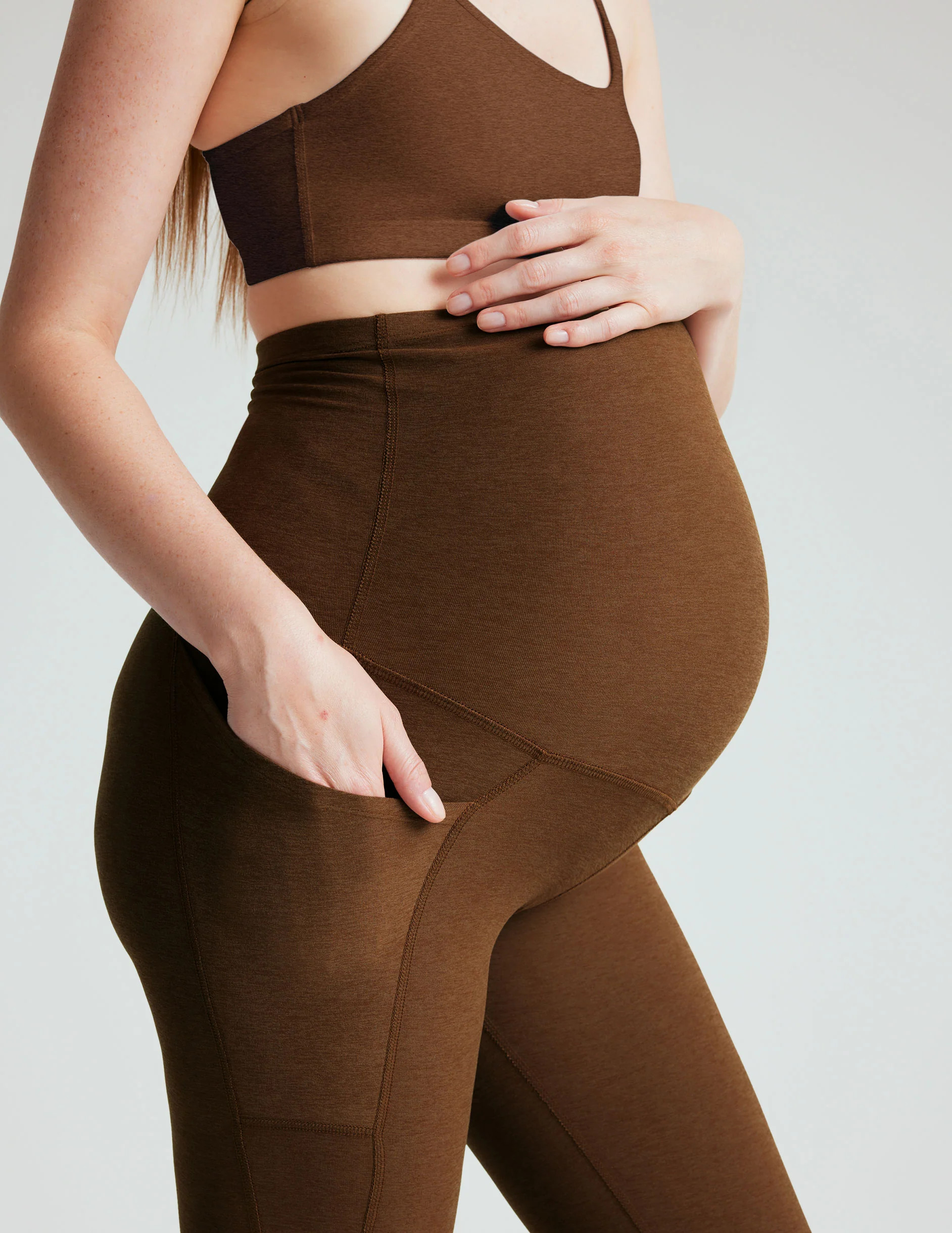 Spacedye Love the Bump Maternity Pocket Midi Legging | Beyond Yoga | Beyond Yoga