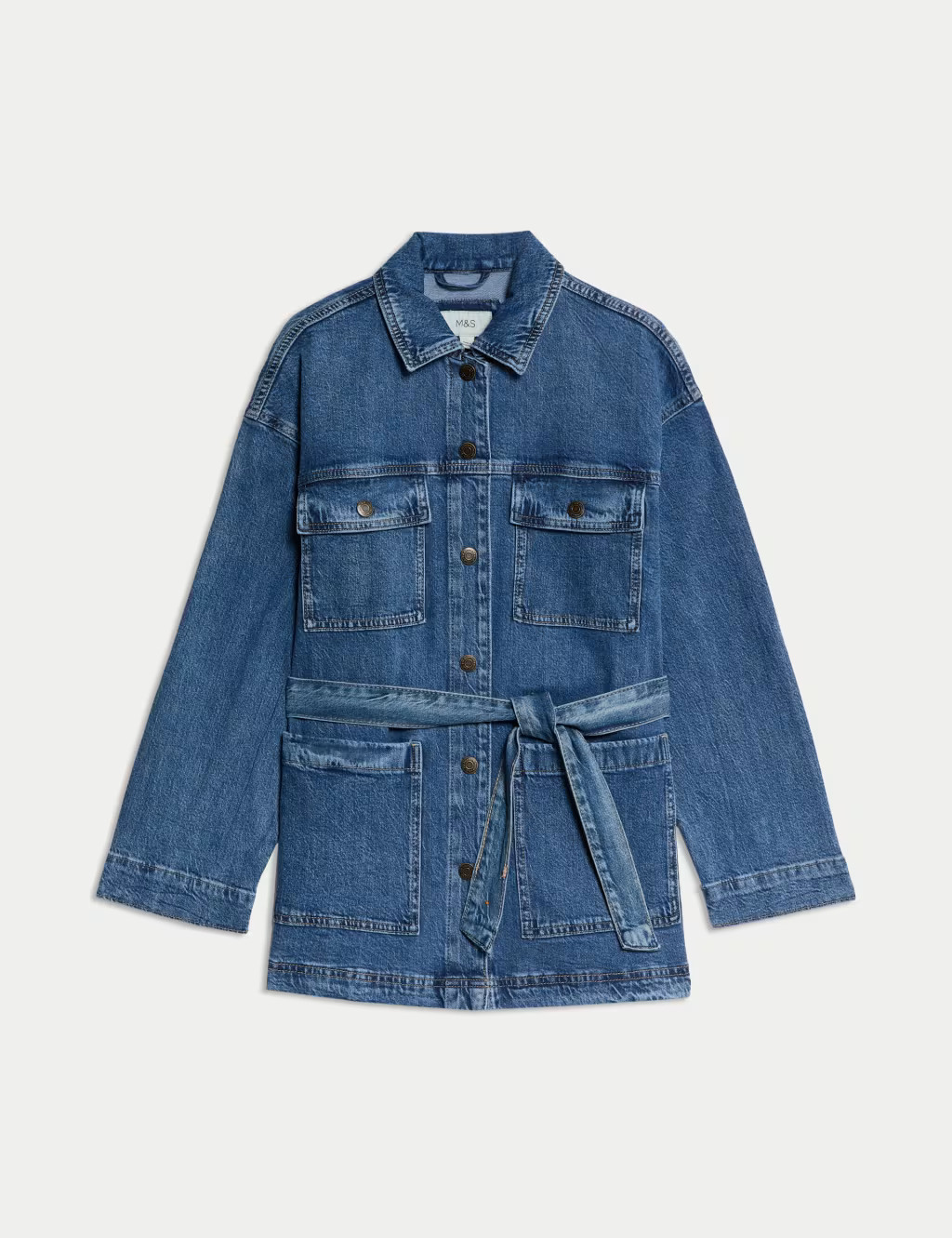 Denim Belted Relaxed Jacket | Marks & Spencer (UK)