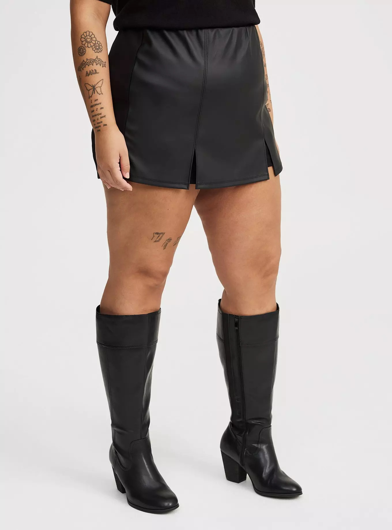 Faux Leather High-Rise Skort | Torrid (US & Canada)